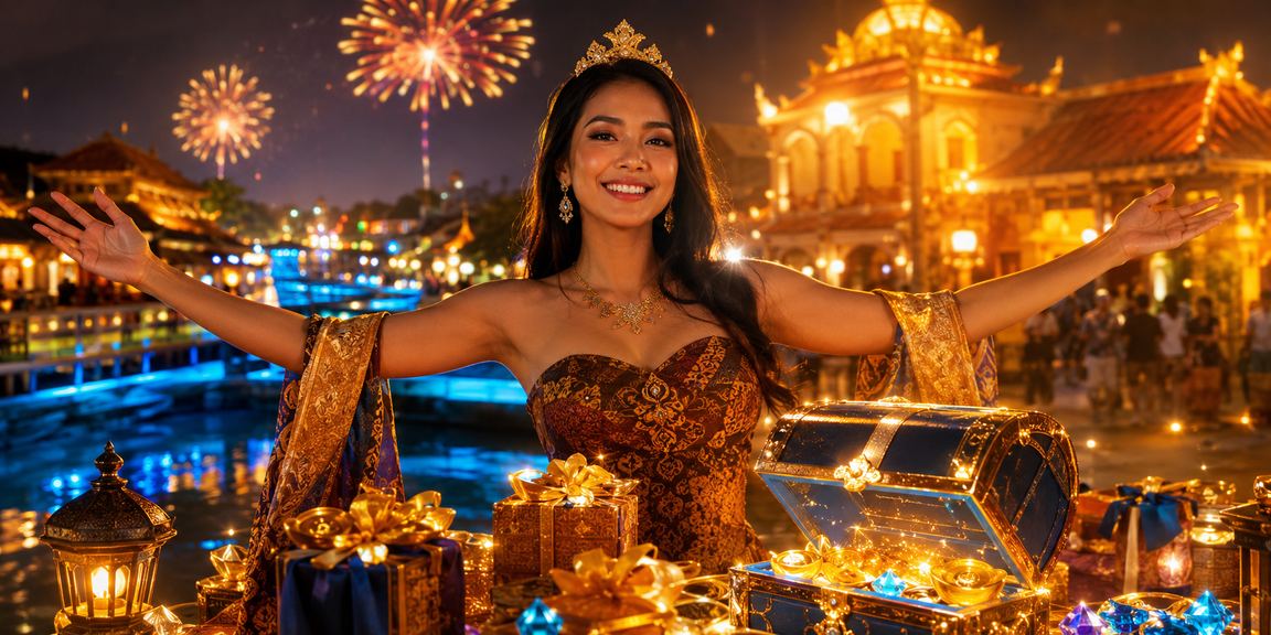 Suasana malam pasar dengan bonus VIP menarik